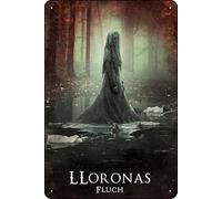 Cartel de metal con texto en inglés "The Curse of La Llorona (2019) para decoración de pared retro vintage de 20 x 30 cm