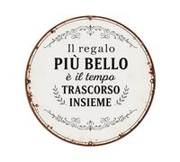 Cartel de metal con texto en inglés "The Most Beautiful Gift Is The Time Spent Together", estilo vintage, para el hogar, bar, jardín, pared, 20,3 x 30,5 cm