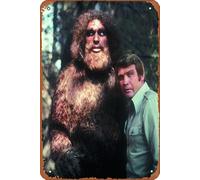 Cartel de metal con texto en inglés "The Six Million Dollar Man" (1974), 20,3 x 30,5 cm, decoración de pared retro vintage