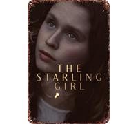 Cartel de metal con texto en inglés "The Starling Girl" para decoración de sala de estar, cafetería, letrero decorativo para pared, 30,5 x 20,3 cm