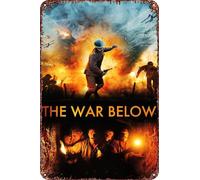 Cartel de metal con texto en inglés "The War Below" para decoración de sala de estar, cafetería, letrero decorativo para pared, 12 x 8 pulgadas