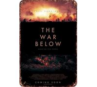 Cartel de metal con texto en inglés "The War Below" para decoración de sala de estar, cafetería, letrero decorativo para pared, 12 x 8 pulgadas