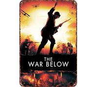 Cartel de metal con texto en inglés "The War Below" para decoración de sala de estar, cafetería, letrero decorativo para pared, 12 x 8 pulgadas