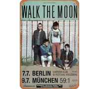 Cartel de metal con texto en inglés «Walk The Moon, Berlin & München 2012»