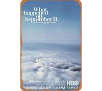 Cartel de metal con texto en inglés «What Happened on September 11 2019» (20,32 x 30,48 cm), decoración de pared retro vintage