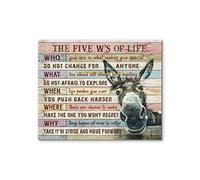 Cartel de metal con texto en inglés «What Makes You Different from The Five Lives in The Life of A Donkey Lover» («What Makes You Different from The Five Lives in The Life of A Donkey Lover» («What