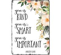 Cartel de metal con texto en inglés «You are Smart You are Important» para colgar en la cocina, cafetería, bar, pub, tienda, hombre, cueva, arte, diseños novedosos, 5.5 x 8 pulgadas