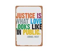Cartel de Metal Cornel West es lo Que Parece el Amor en público Cartel Disuasorio Retro Placa de la Pared Póster para Bar Decoración Oficina M