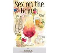 Cartel de metal de 20 x 30 cm con 4 imanes, diseño retro con texto "Sexo on the Beach Cocktail Bar