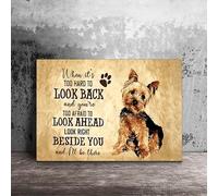 Cartel de metal de aluminio vintage con texto en inglés "I'll Always Be There Beside You" de 40,6 x 30,5 cm