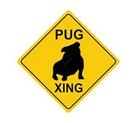 Cartel de metal de aluminio vintage de Pug Xing, decoración del hogar, decoración de habitación, decoración de pared, decoración de baño, decoración de bar, decoración de cafetería, decoración de