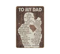 Cartel de metal de estaño con texto en inglés «To My Dad If I Could Give You One Thing in Life» para papá de parte de la hija, arte de pared impreso, para el día del padre, placa de metal de estaño
