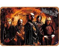 Cartel de metal de Judas Priest & Uriah Heep, letrero de metal retro para decoración de pared para el hogar, calle, puerta, bares, clubes, restaurantes, cafeterías, tiendas y pubs, letrero de metal de