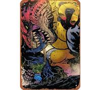Cartel de metal de la Liga Jurásica #3 [PRE-ORDER 07/12] con diseño de cómics, 20 x 30 cm, decoración de pared retro vintage