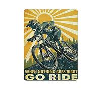 Cartel de metal de metal con texto en inglés «Go for A Ride «Go for A Ride» de metal para decoración de pared, cocina, hogar, garaje, 40,6 x 30,5 cm