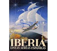 Cartel de metal Iberia Spanish Airlines Travel Retro Decor Home Kitchen Bar Cafe Club Cueva Decoración de pared Vintage Cartel de hojalata 20 x 30 cm