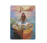 Cartel De Metal Increíble Bcon Flores De Acuarela Retro Letrero De Metal Resistente Al Desgaste Y Duradero Letrero Metálico para Garaje Hotel Casa Campo 20X30Cm