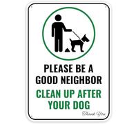 Cartel De Metal Limpia Los Excrementos De Tu Perro. por Favor, Sé Un Buen Vecino. Retro Placas Metálicas Decoración Chapas Metalicas para Club Taberna Hogar 20X30Cm