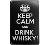 Cartel De Metal Mantén La Calma Y Bebe Exquisita Y Hermosa Letrero De Metal Retro Chapas Metalicas para Hogar Taberna Pared 20X30Cm