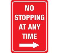 Cartel De Metal No Detenerse En Ningún Momento La Flecha Derecha Prohíbe Detenerse Retro Metal Estaño Signo Resistente Al Desgaste Y Duradero Placas Metálicas para Club Hotel Taberna 20X30Cm