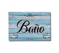 Cartel de metal para baño español, vintage, jardín, dormitorio, cafetería, bar, cueva de hombre, decoración de pared, póster de metal, 20 x 30 cm
