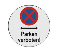 Cartel de metal redondo con patrón de prohibición de estacionamiento, vintage, para cafetería, bar, pub, decoración de pared del hogar, póster de metal de 8 x 8 pulgadas