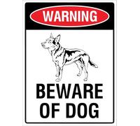Cartel De Metal, Resistente Cartel De Chapa Metálica, Advertencia: Cuidado con El Perro Red Heeler., Placa De La Pared Póster para Cocina Bar Sala De Estar, 20X30Cm