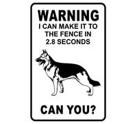 Cartel De Metal, Resistente Cartel De Chapa Metálica, Lindos Perros: ¡Advertencia! Puedo Llegar A La Cerca En 2,8 Segundos., Placa Metálica para Bar Garaje Cafetería, 20X30Cm