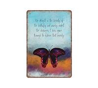Cartel de metal retro con cita de Maya Angelou We Delight in The Beauty of The Butterfly But Rarely Admit The Changes... Placa de metal retro para bar, pub, club, cafetería, decoración del hogar