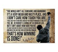 Cartel de metal retro con cita de película de boxeo, de aluminio, para gimnasio, pub, bar, decoración de pared, arte de pared, letrero de metal, póster de 8 x 12 pulgadas