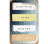 Cartel de metal retro con texto en inglés «Everything I never told you» para pared del hogar, letrero de estaño de metal, cueva, bar, club, letrero de metal de 8 x 12 pulgadas