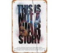 Cartel de metal retro con texto en inglés «This Is Not a War Story» para la pared del hogar, letrero de estaño de metal, cueva, bar, club, letrero de metal de 8 x 12 pulgadas