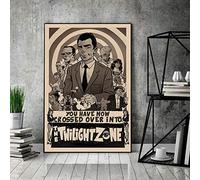 Cartel de metal retro con texto en inglés «You Have Now Crossed Over Into The Twilight Zone» para decoración de pared, póster de metal para el hogar, club, bar, pub, taberna, café, cafetería, barbacoa