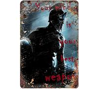 Cartel de metal retro con texto en inglés "Your Mind is Your Best Weapon", arte espartano impreso, citas de motivación, vintage, metal, pub, club, cafetería, bar, decoración de pared para el hogar