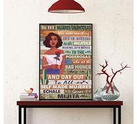 Cartel de metal retro de 20,3 x 30,5 cm con texto en inglés "To The Mujeres Talentosas Who Make Something Out of Nothing to The Mijitas Making Jefa Moves Poster or Latinx Wall Art Rustic Decor Funny