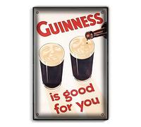 Cartel de metal retro de estaño, decoración de pared, cafetería, restaurante, guinness para pub, restaurante, cafetería, club, placa de hombre, cueva, pared de 8 x 12 pulgadas