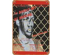 Cartel de metal retro de la película The Deadly Art of Survival para pared del hogar, letrero de estaño de metal, cueva, bar, club, letrero de metal de 8 x 12 pulgadas