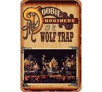 Cartel de metal retro de la película The Doobie Brothers Live at Wolf Trap, letrero de metal para pared del hogar, cueva, bar, club, letrero de metal de lata de 8 x 12 pulgadas