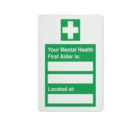 Cartel De Metal Su Servicio De Primeros Auxilios En Salud Mental Se Encuentra En Exquisita Y Hermosa Placas Metálicas Retro Chapas Metalicas para Cafetería Garaje Pared 20X30Cm