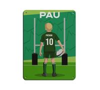 Cartel de metal vintage con diseño de equipo de rugby Ball City Team, para decoración de pared del hogar, 30 x 40 cm