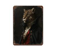 Cartel de metal vintage con diseño de vampiro de Jaguar, para decoración de pared de casa, 30 x 40 cm