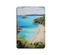 Cartel de metal vintage con estampado de acuarela de Bay of Islands, para decoración de pared, bar, bar, hogar, 20 x 30 cm