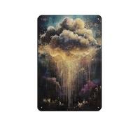 Cartel de metal vintage con explosión de nube dorada para pub, club, cafetería, bar, decoración de pared del hogar, póster retro de 20 x 30 cm