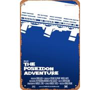 Cartel de metal vintage con impresión vertical de The Poseidon Adventure, póster musical para bar, pub, cafetería, pared, cocina, baño, karaoke, decoración retro, arte de lata de 8 x 12 pulgadas.