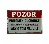 Cartel de metal vintage con texto en inglés "Beware Present Ghost Knows All And Has Enough Time To Talk About It" para cafetería, bar, pub, decoración de pared del hogar, póster de metal de 8 x 12