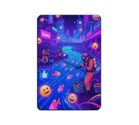 Cartel de metal vintage con texto en inglés "Binary Code Flowing in The River" (3) para decoración de pared del hogar, 20 x 30 cm