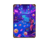 Cartel de metal vintage con texto en inglés "Binary Code Flowing in The River" (3) para decoración de pared del hogar, 20 x 30 cm