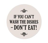 Cartel de metal vintage con texto en inglés "If You Cant Wash The Dishes Dont Eat" para jardín, dormitorio, cafetería, bar, cueva de hombre, decoración de pared, póster de metal de 8 x 8 pulgadas