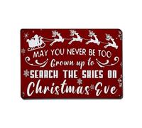 Cartel de metal vintage con texto en inglés "May You Never Grow Up to Search The Sky on Christmas Eve" (20.3 x 30.5 cm)