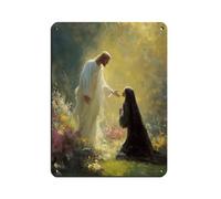 Cartel de metal vintage con texto en inglés "The First Witness" (30 x 40 cm)